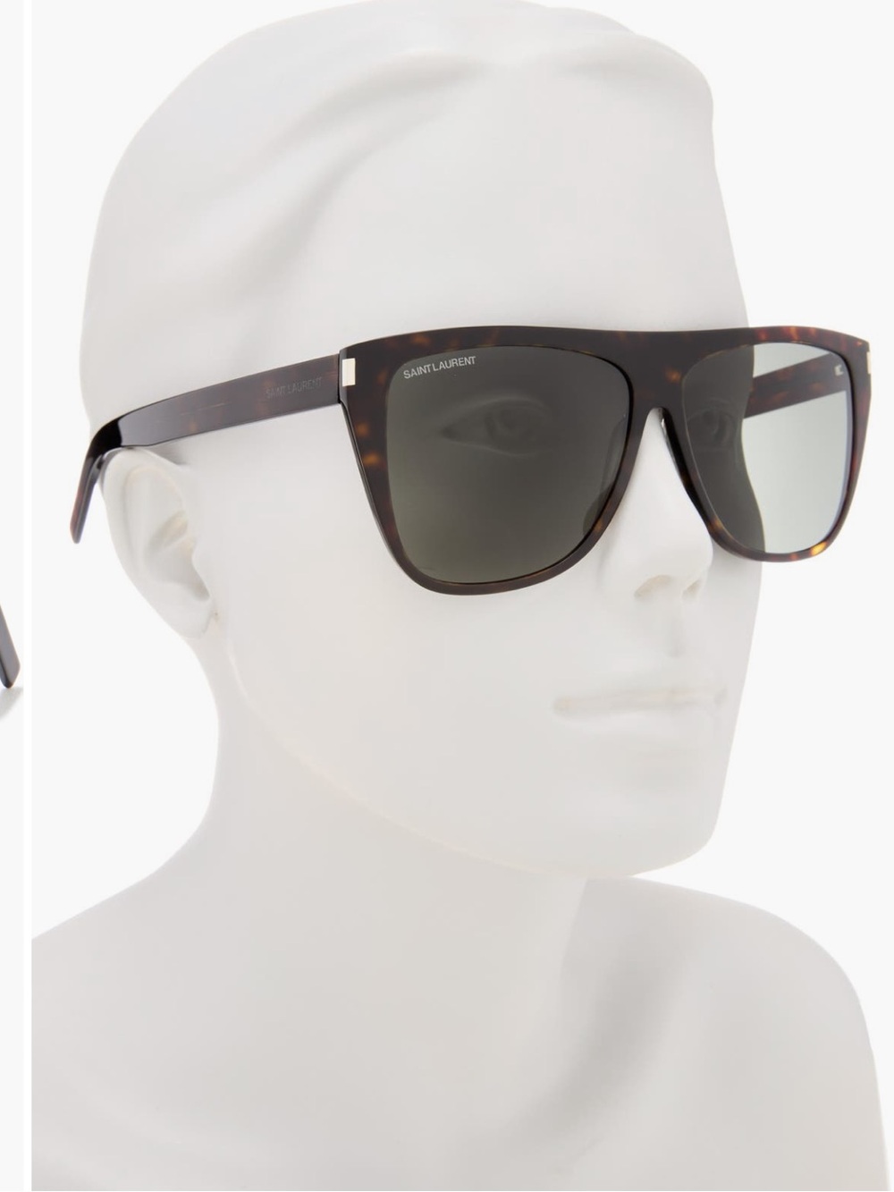 NWT YSL Saint Laurent 59 mm Oversized Square Sunglasses Tortoise